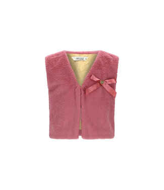 Le Chic winter gilet meisjes - roze - Eloisa - furry