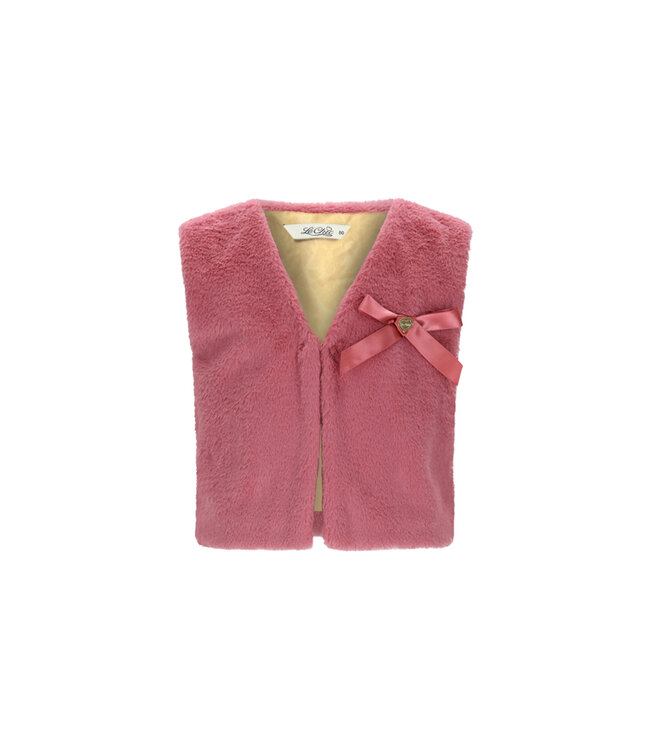 Le Chic winter gilet meisjes - roze - Eloisa - furry