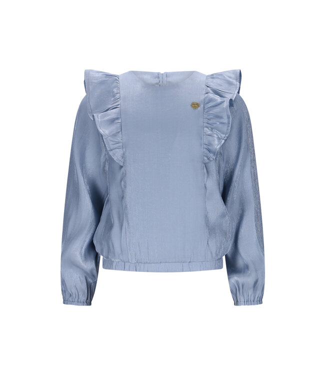 Le Chic winter blouse meisjes - blauw - Every - ruffle