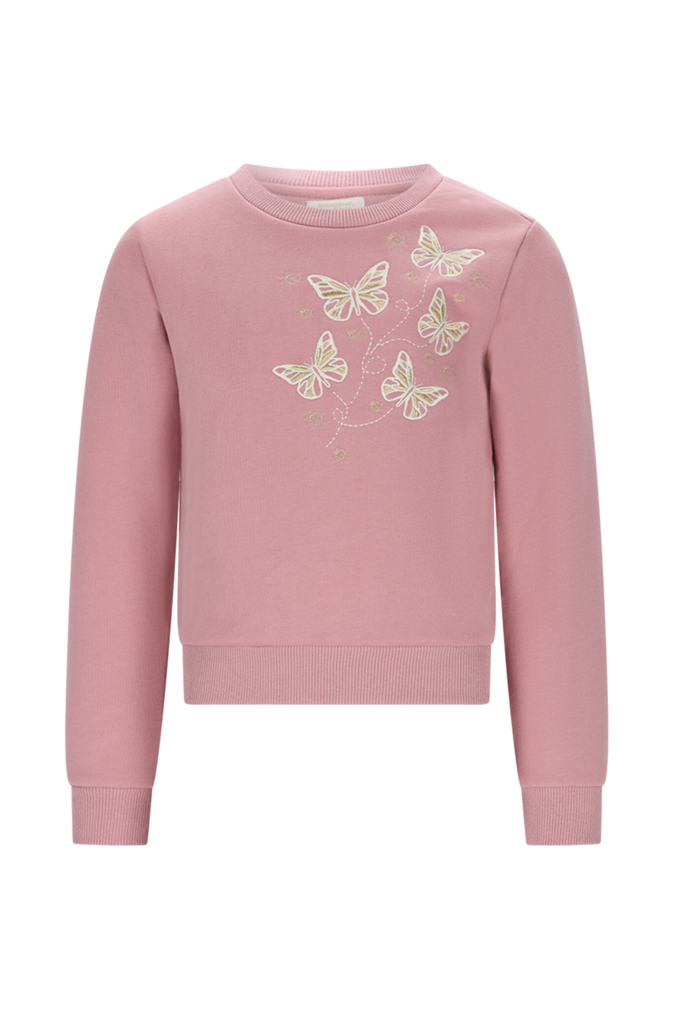 Le Chic winter sweater meisjes - roze - Odette - vlinders afbeelding