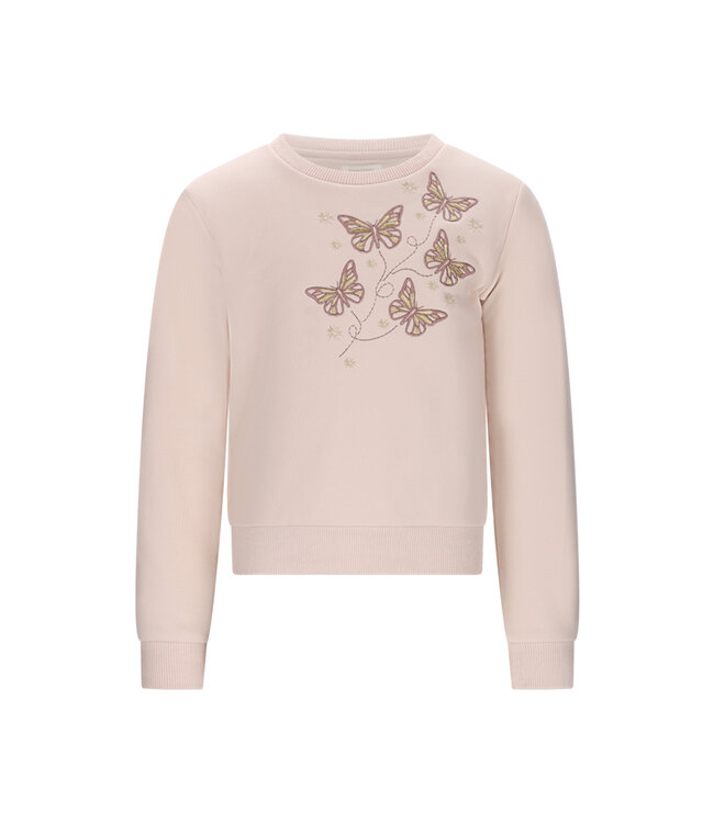Le Chic winter sweater meisjes - zacht bruin - Odette - vlinders