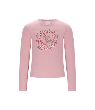 Le Chic winter t-shirt meisjes - roze - Norma - vlinder