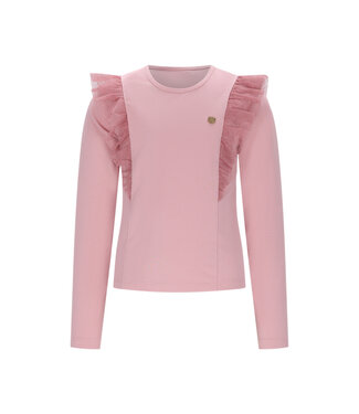 Le Chic winter t-shirt meisjes - roze - Nuffy - confetti-net