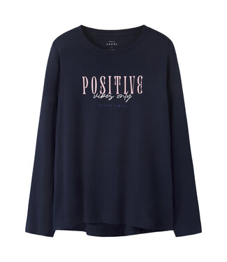 Name it winter shirt meisjes - navy blauw - NkfViolet - loose fit