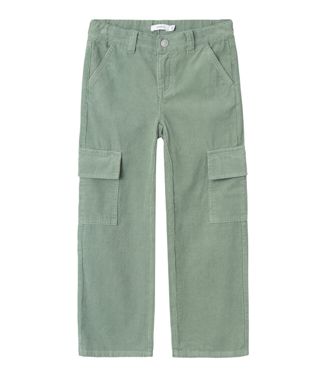 Name it winter broek meisjes - groen - NkfBella - wide leg