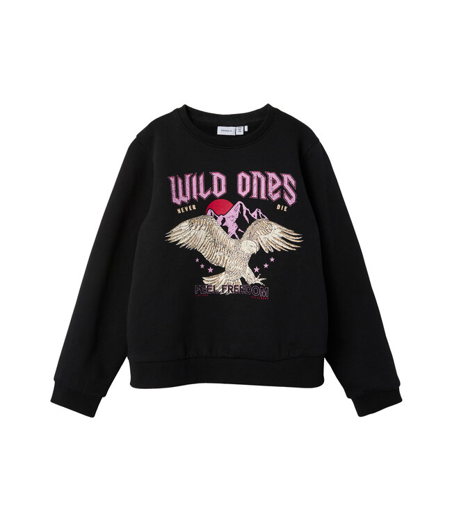 Name it winter sweater meisjes - zwart - NkfPnawild