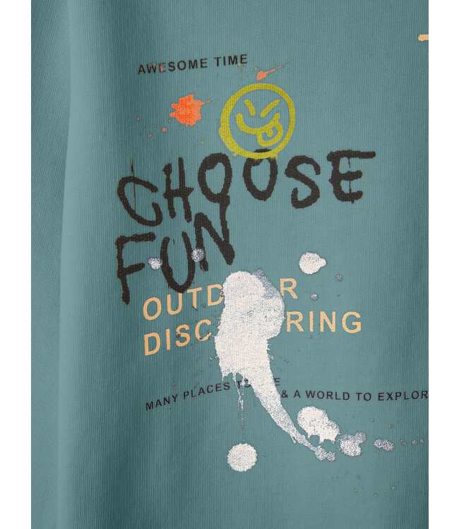 Name it winter sweater jongens - mineraal blauw - NkmPbambo