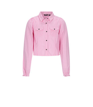 NoBell winter blouse meisjes - roze - Tikky - gestreept, cropped