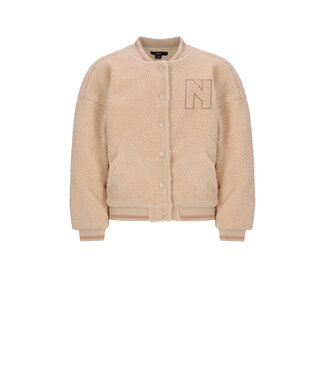 NoBell winter teddy varsity jas meisjes -ivoor - Darsy