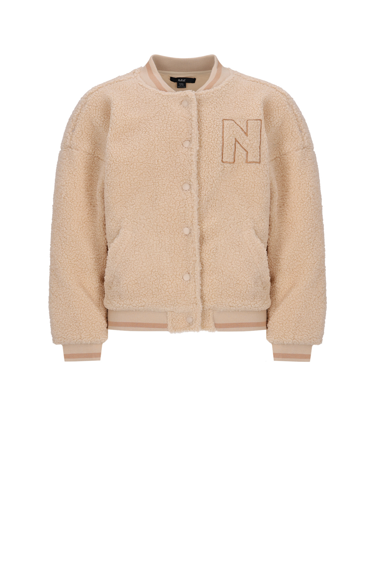NoBell winter teddy varsity jas meisjes -ivoor - Darsy