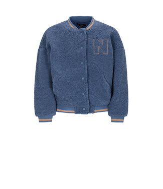 NoBell winter varsity jas meisjes - blauw - Darsy - teddy