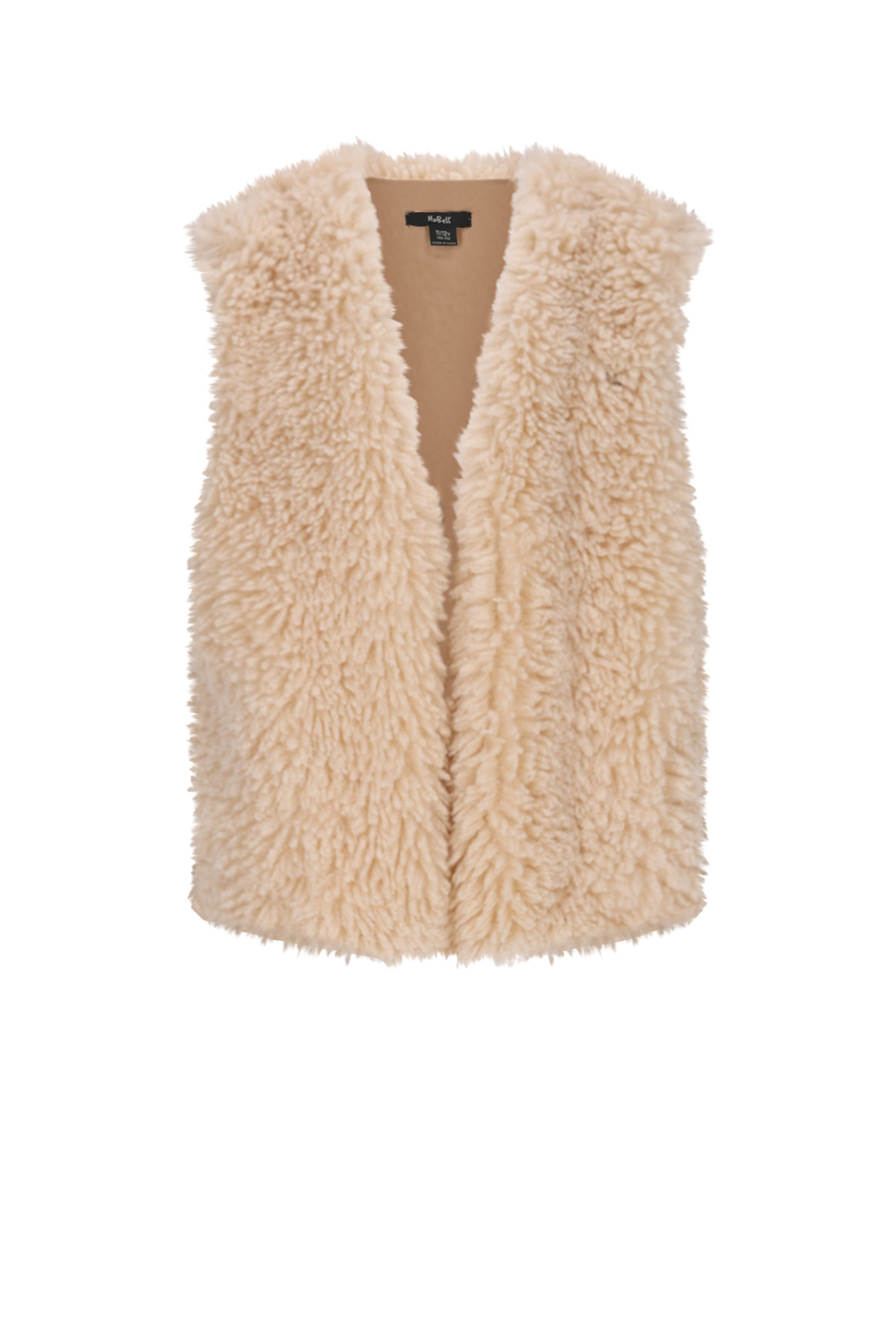 NoBell winter gilet meisjes -ivoor - Kath - furry afbeelding