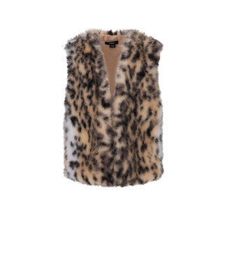NoBell winter gilet meisjes - bruin - Kath - animal fur