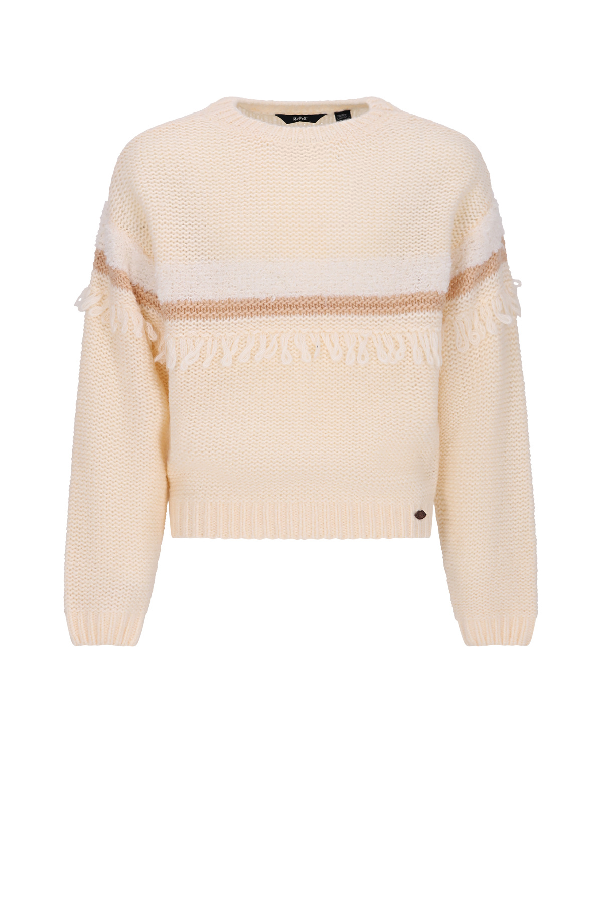 NoBell winter sweater meisjes - ivoor - Kessy - franjes afbeelding