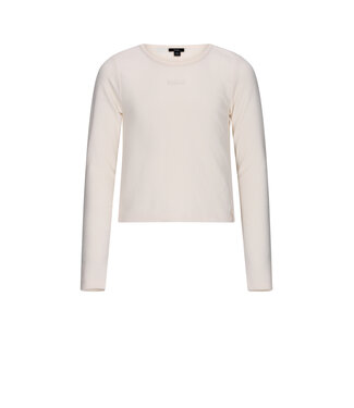 NoBell winter top meisjes - ivoor - Kobra - rib, split op achterkant