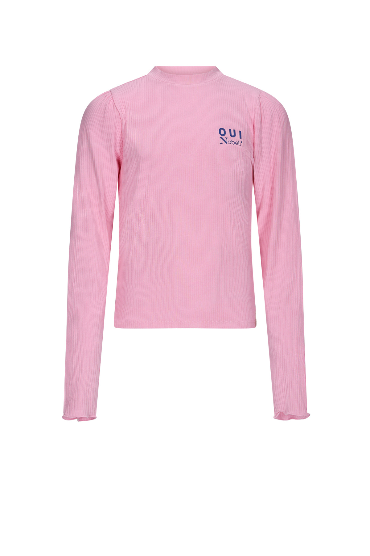 NoBell winter jersey crop top meisjes - roze - Krop - rib afbeelding