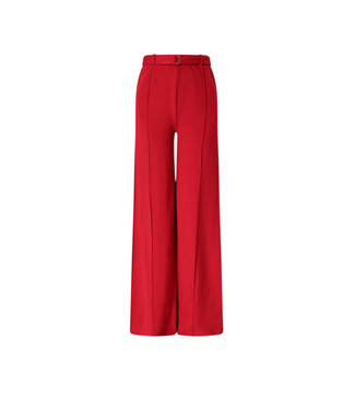 NoBell winter wide leg broek meisjes - rood - Salet - interlock, met riem