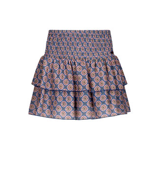 NoBell winter rok meisjes - blauw - Nika - smocked, laagjes