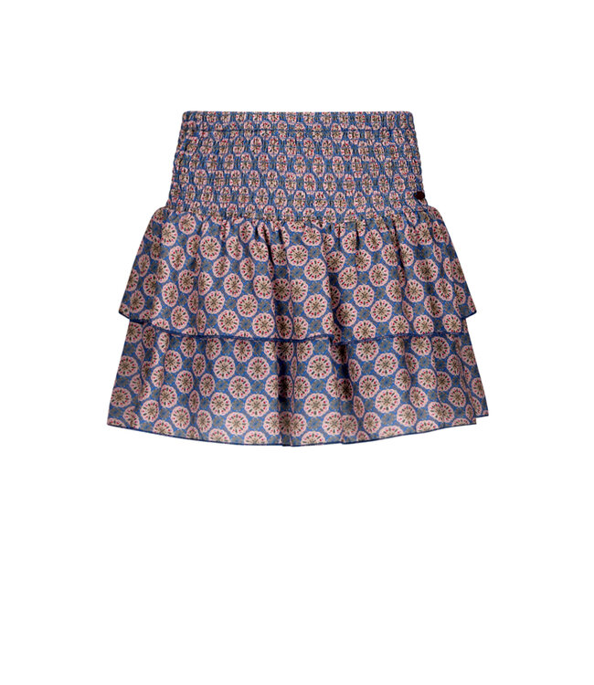 NoBell winter rok meisjes - blauw - Nika - smocked, laagjes