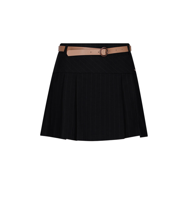 NoBell winter rok meisjes - zwart - Nimmy - met riem, pinstripe