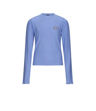 NoBell winter jersey crop top meisjes - licht blauw - Krop - rib