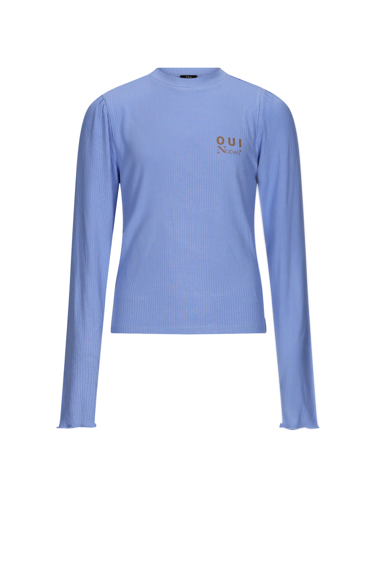 NoBell winter jersey crop top meisjes - licht blauw - Krop - rib afbeelding