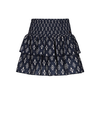 NoBell winter rok meisjes - navy blauw - Nika - smocked, laagjes