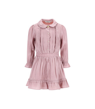 Le Chic winter jurk meisjes - roze - Swanta - silky, ruffle