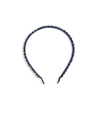 Le Chic winter diadeem meisjes - navy blauw - Royal-e - glitterstenen