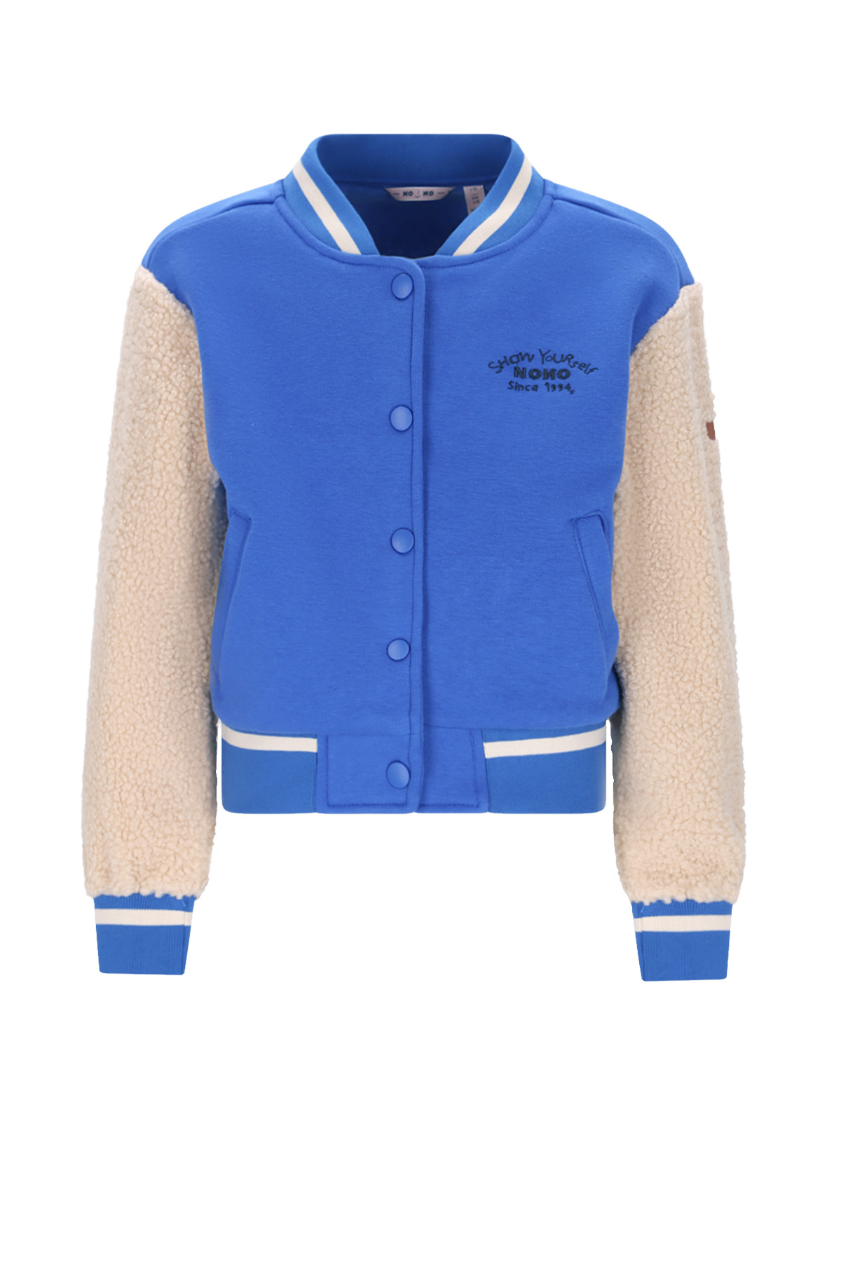 NoNo winter varsity jas meisjes - blauw - Darsy - furry afbeelding
