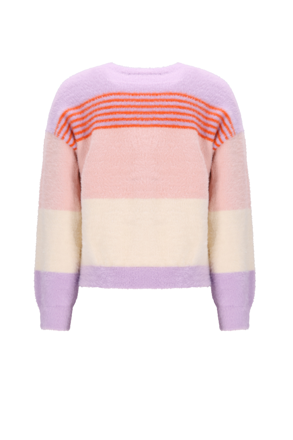 NoNo winter sweater meisjes - paars - Kendra - flully, gestreept afbeelding