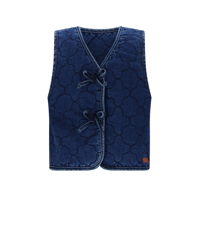 NoNo winter denim stepped gilet meisjes - blauw - Kaby