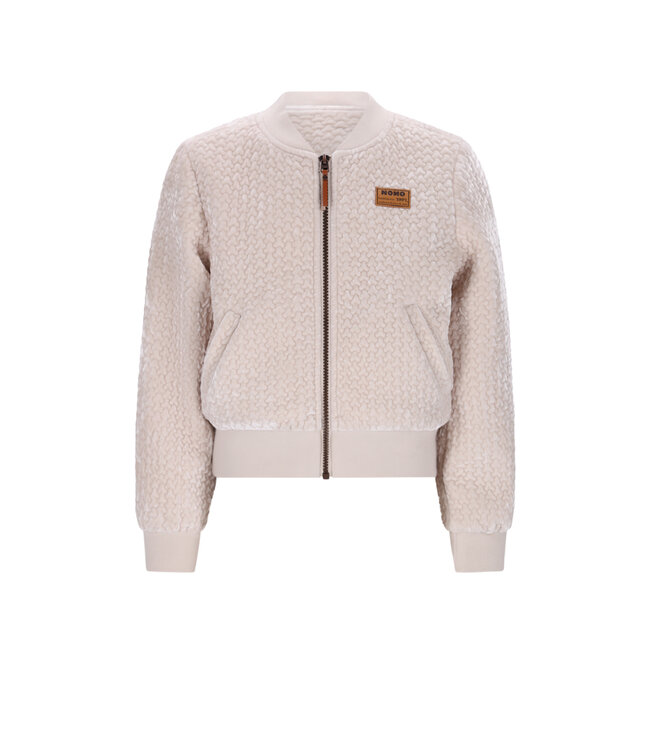 NoNo winter velvet stepped jas meisjes - ivoor - Doris