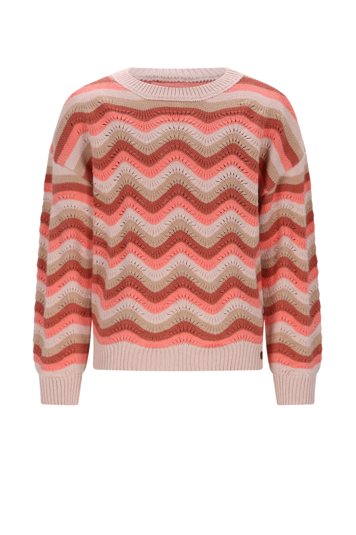 NoNo winter sweater meisjes - roze - Kessy - waivy patroon afbeelding