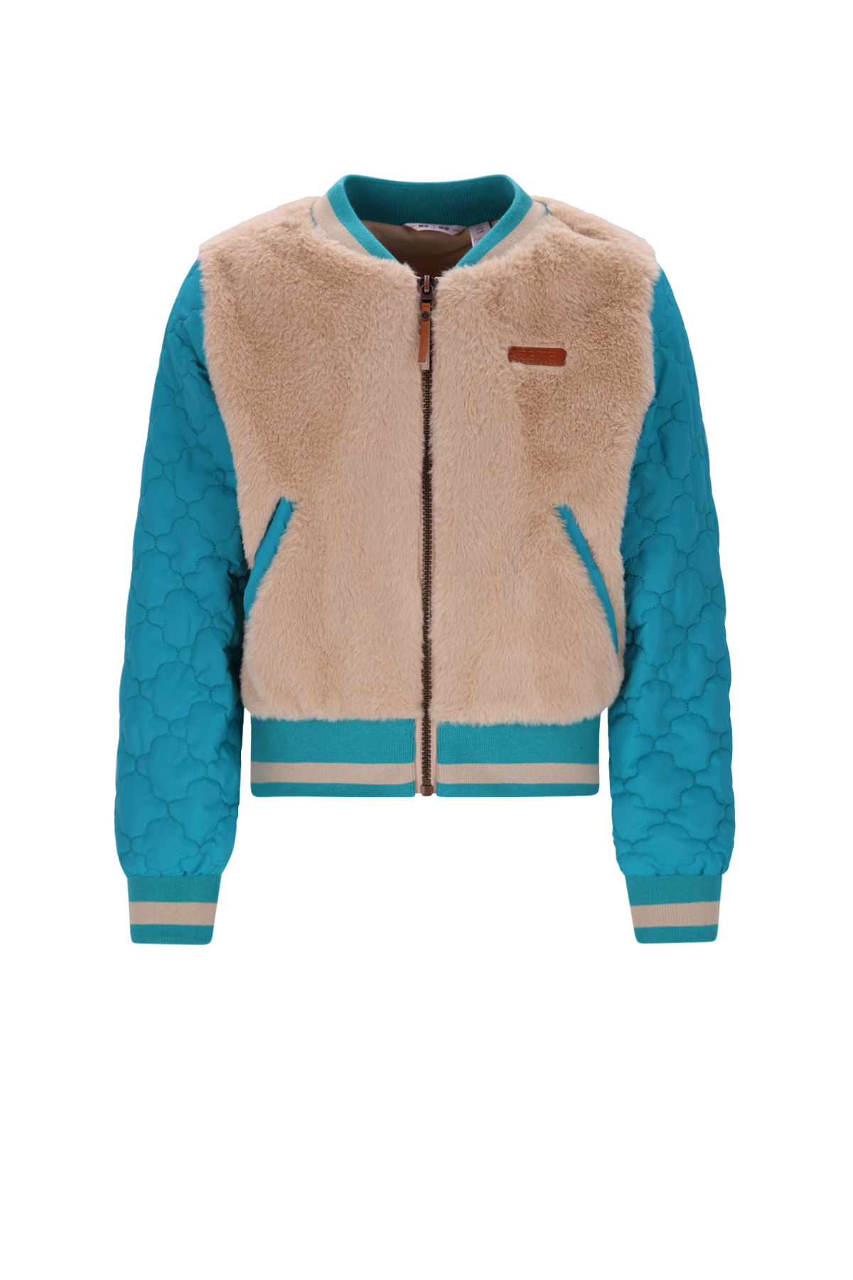 NoNo winter stepped jas meisjes - groen - Doris - bont afbeelding
