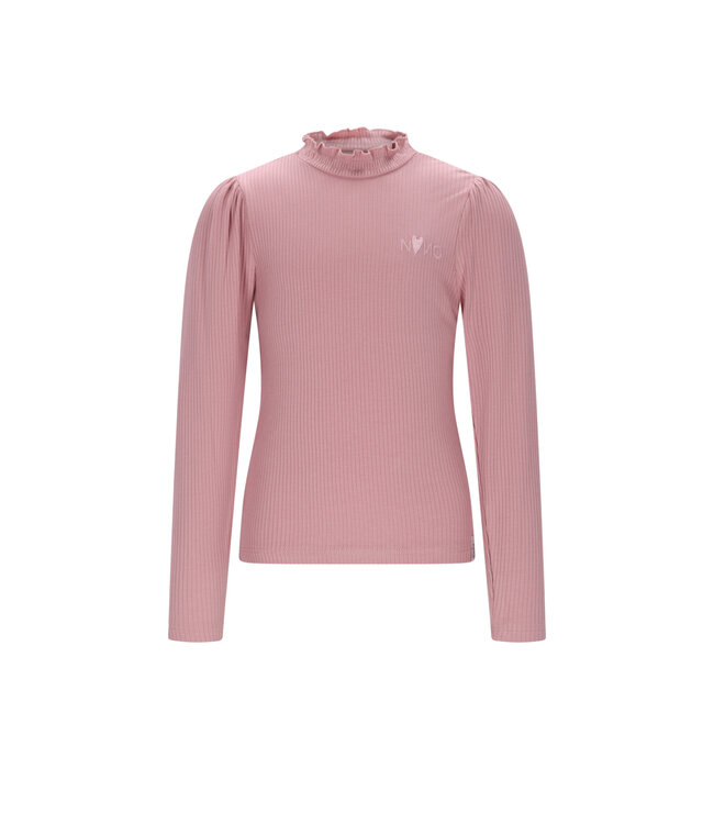 NoNo winter jersey t-shirt meisjes - roze - Koss - ecovero, rib