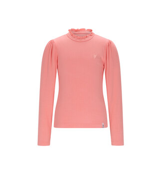 NoNo winter jersey t-shirt meisjes - roze - Koss - rib, ecovero