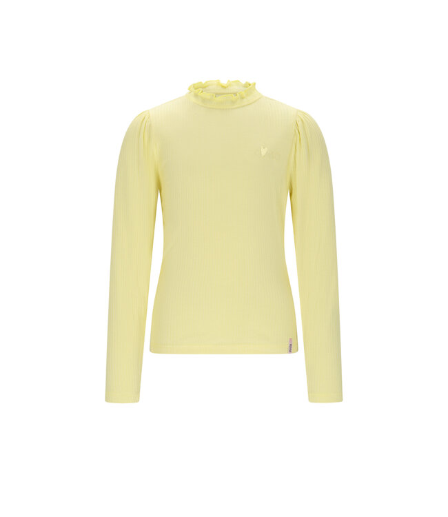 NoNo winter jersey t-shirt meisjes - geel - Koss - rib, ecovero