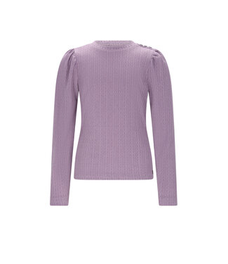 NoNo winter jersey t-shirt meisjes - paars- Kiva - gebreid