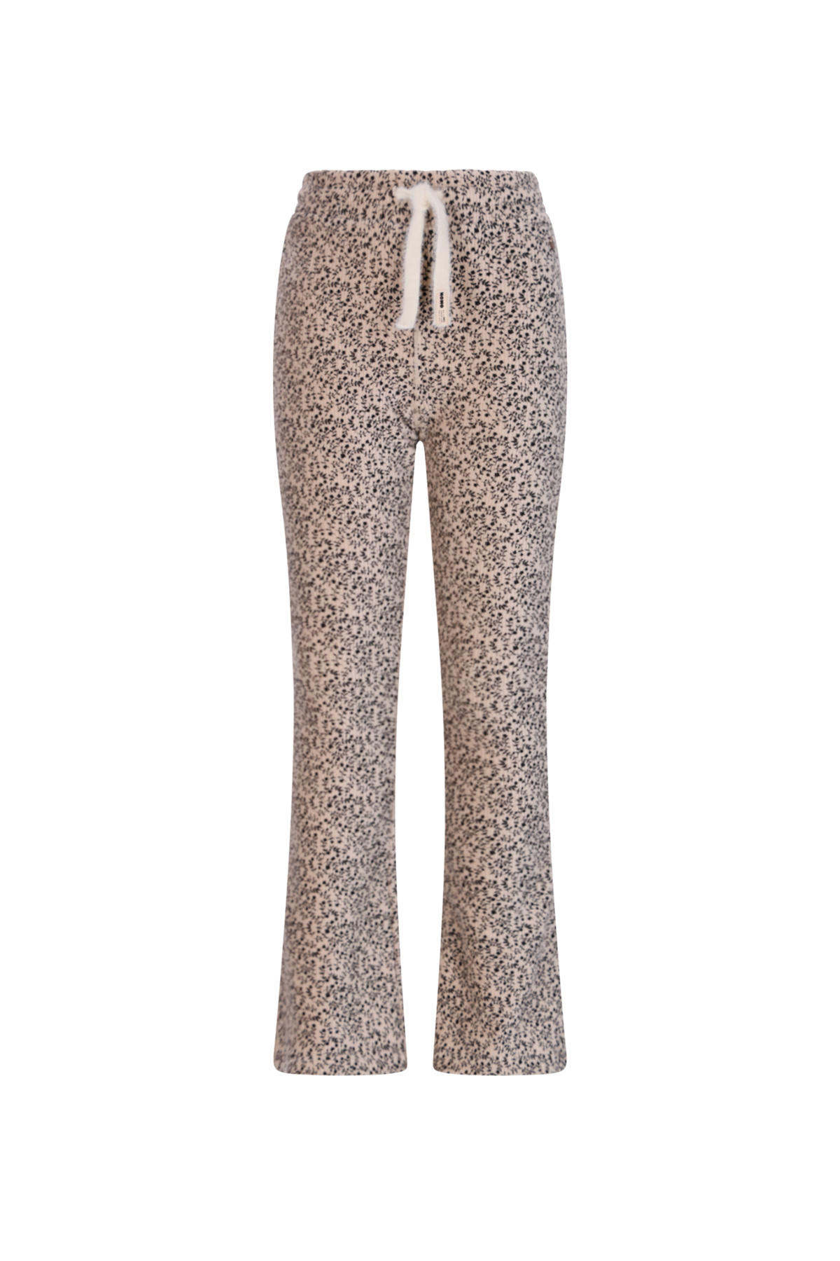 NoNo winter jersey flare broek meisjes - ivoor - Sady - AOP, rib afbeelding