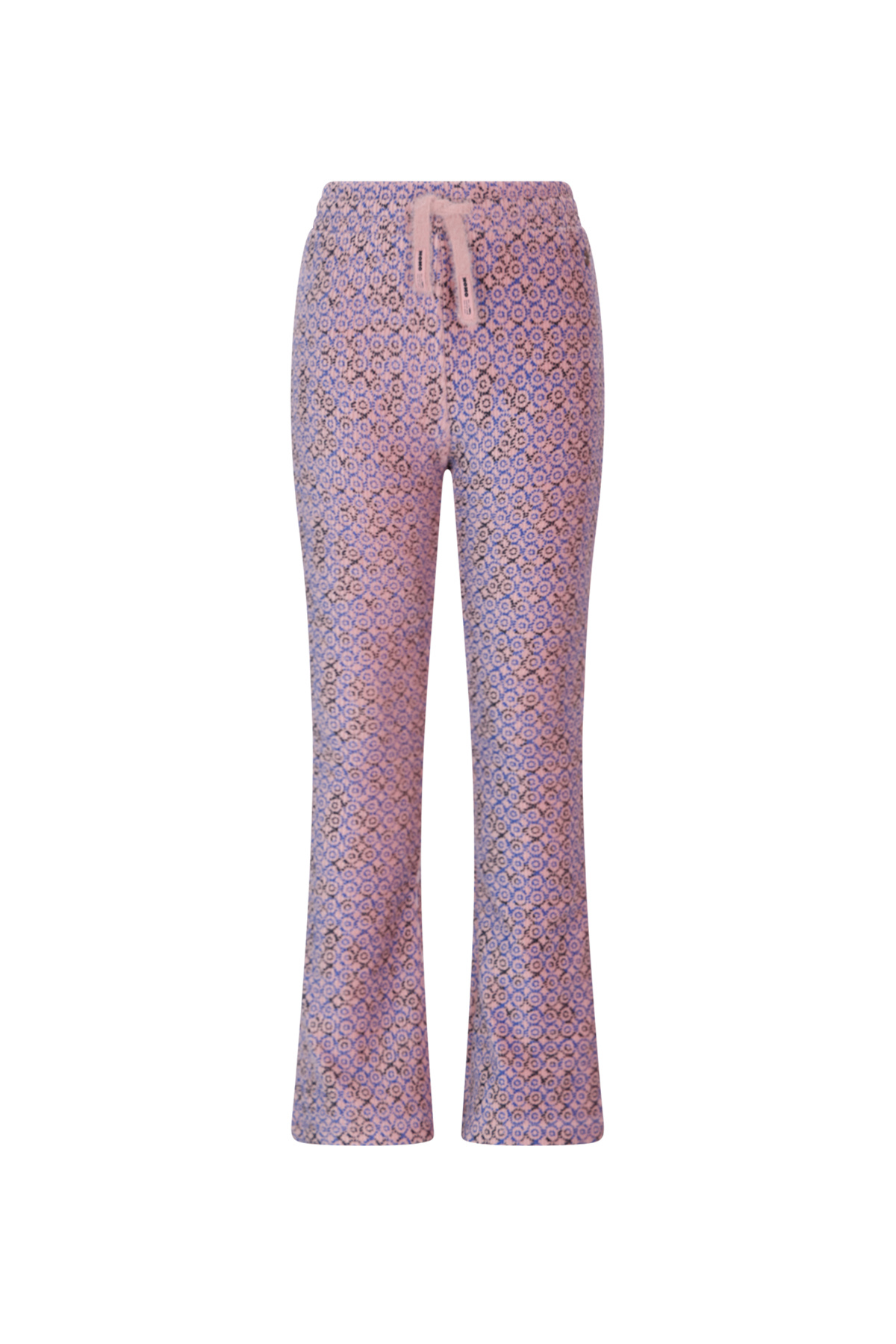 NoNo winter jersey flare broek meisjes - blauw - Sady - AOP, rib afbeelding