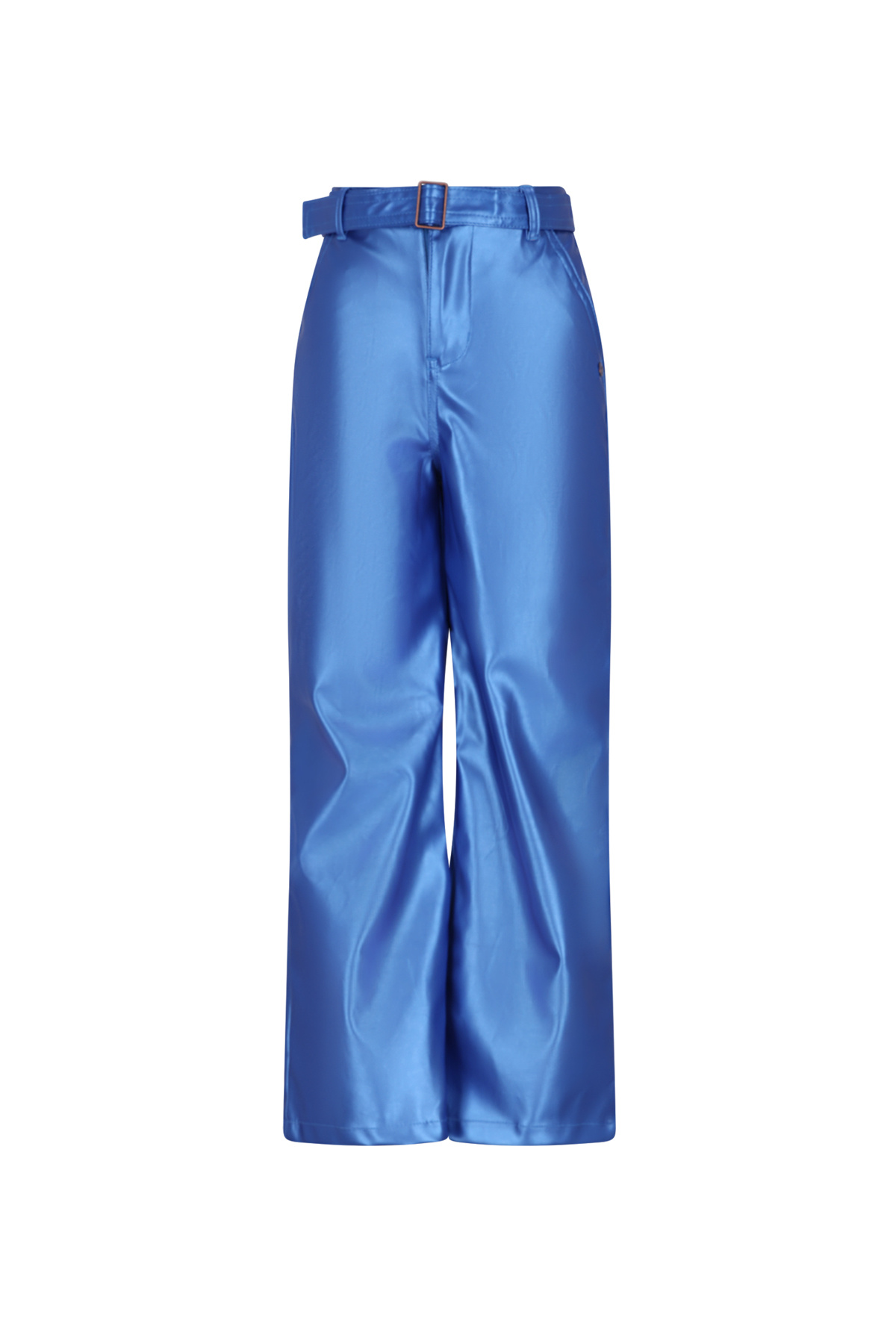 NoNo winter nep leren wide leg broek meisjes - blauw - Simona