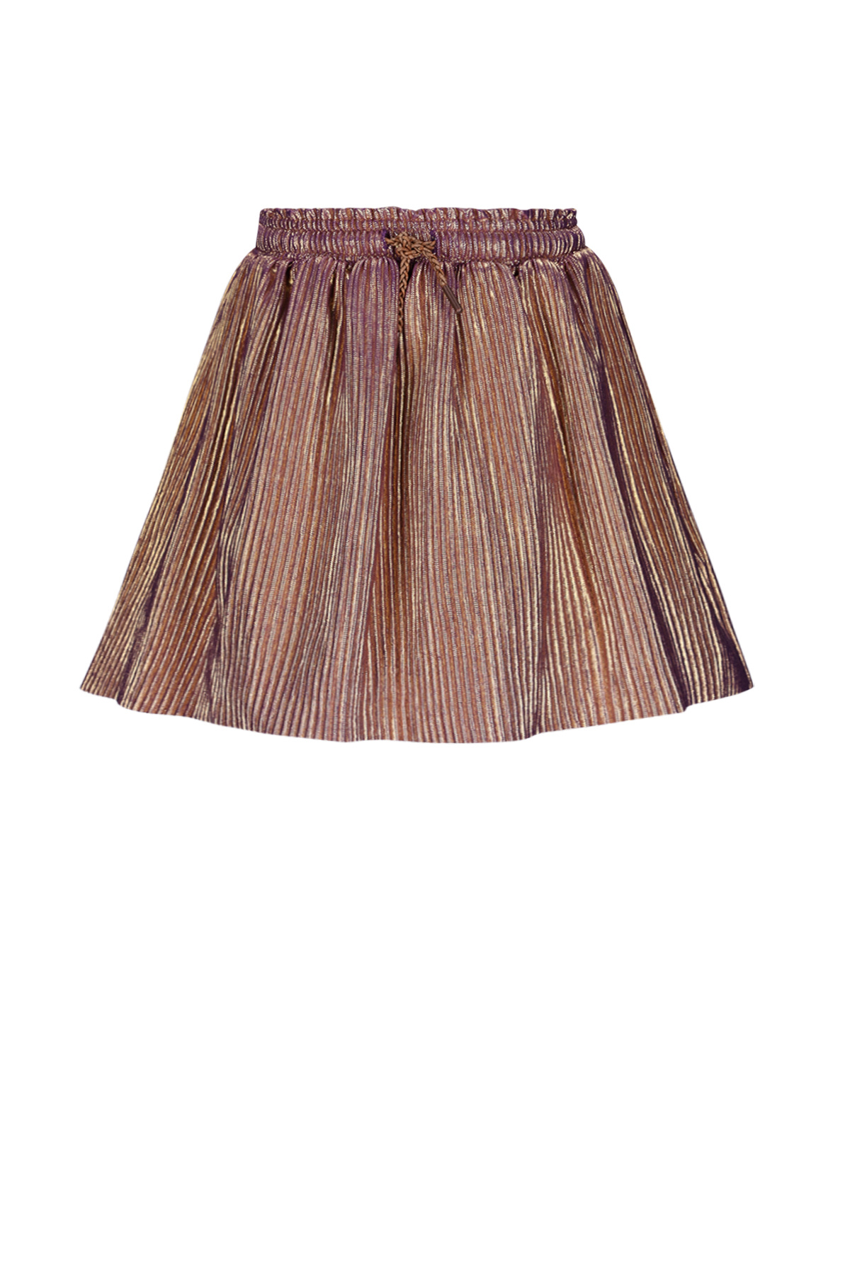 NoNo winter plisse rok meisjes - paars - Nele - metallic afbeelding