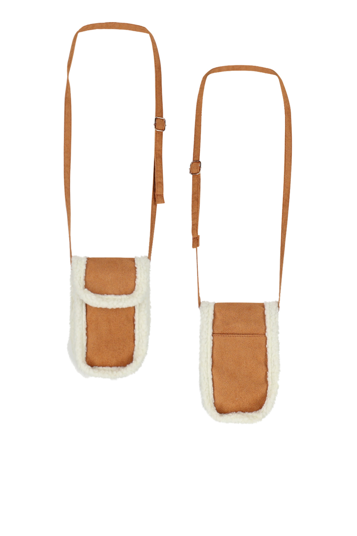 NoNo winter nep suede teddy tas meisjes - oranje afbeelding