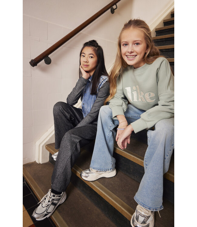 Indian Blue Jeans Winter broek meisjes - zwart - metallic