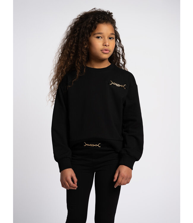 Nik&Nik winter flare broek meisjes - zwart - Sage