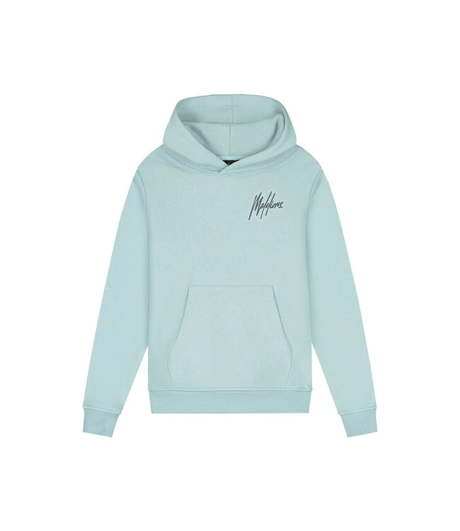 Malelions winter hoodie jongens - blauw/grijs - signature, gestreept