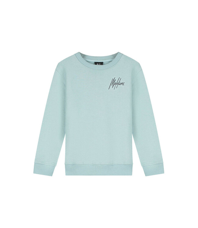 Malelions winter sweater jongens - blauw/grijs - signature, gestreept