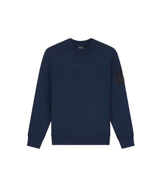 Malelions winter sweater jongens - navy blauw - gebreid, zak
