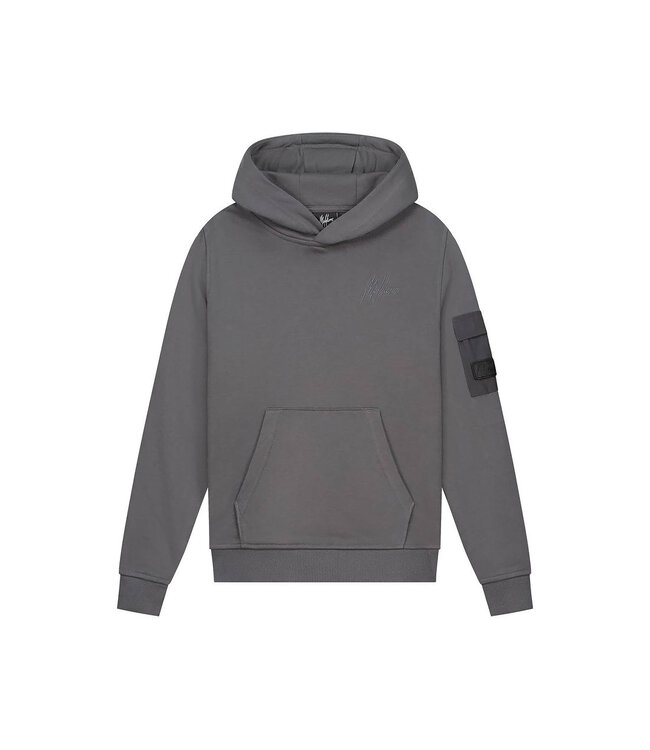 Malelions winter hoodie jongens - grijs - nylon, zak